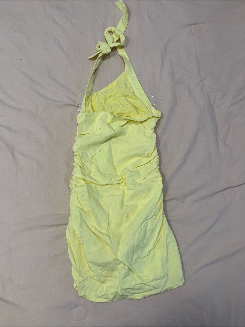 Peppermayo asymmetrical yellow halter neck dress - Picture 2 of 4